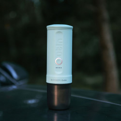 Hordozható eszpresszógép BUYDEEM Outin Nano OTEM-01, 7500 mAh, 20 bar, 50 ml, 12/24V, USB és Type-C töltés, föld + kapszula, zöld