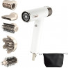 Uscator de par Shark HD352EU SpeedStyle IQ, 1700W, 3 viteze, Control termic, Ionizator, RapidGloss, Coanda, Cool Shot, Accesorii, Alb