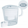 Κανάτα νερού με φίλτρο Aquaselect B18, 2,5 l, Αντιολισθητική βάση, Φίλτρο με ρητίνες ιοντοανταλλαγής και ενεργό άνθρακα, Λευκό
