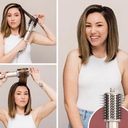 Shark FlexStyle HD424SLEU Hair Dryer and Curling Iron, 1400W, 3 speeds, Coanda automatic curling, 3 attachments, Heat protection, Cool Shot, Silver/Champagne