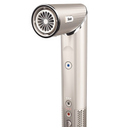 Оndulator cu uscător de par Shark FlexStyle HD424SLEU, 1400 W, 3 viteze, Coanda Auto Curl, 3 atasamente, Protectie termica, Cool Shot, Argintiu/Crem