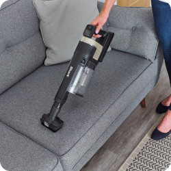 Shark Stratos True Pet Flexology IZ400EUT Upright Vacuum Cleaner, 309W, 0.7L, 60-minute runtime, Clean Sense IQ, Pet Pro, LED, Powerfins, Dark Gray/Champagne