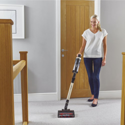 Shark Stratos True Pet Flexology IZ400EUT Upright Vacuum Cleaner, 309W, 0.7L, 60-minute runtime, Clean Sense IQ, Pet Pro, LED, Powerfins, Dark Gray/Champagne