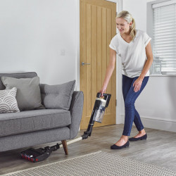 Σκούπα όρθια Shark Stratos True Pet Flexology IZ400EUT, 309W, 0.7L, 60 λεπτά αυτονομία, Clean Sense IQ, Pet Pro, LED, Powerfins, Dark Grey/Champagne