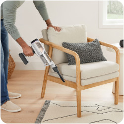 Shark IW3612EUT Upright Vacuum Cleaner, 240W, 0.42 L, 3 modes, 3 settings, 3 attachments, Sensors for detecting invisible dirt, LED, Up to 60 minutes of runtime, White/Gold