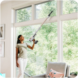 Shark IW3612EUT Upright Vacuum Cleaner, 240W, 0.42 L, 3 modes, 3 settings, 3 attachments, Sensors for detecting invisible dirt, LED, Up to 60 minutes of runtime, White/Gold