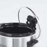 Уред за бавно готвене Slow Cooker Russell Hobbs Compact Home 25570-56, 145W, 2 л, 3 темп. настройки, Керамичен съд, Без BPA и PFAS, Черен/инокс
