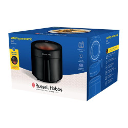 Russell Hobbs SatisFry Πανοραμική φριτέζα ζεστού αέρα 27420-56, 1650W, 5,5 l, 10 προγράμματα, ψηφιακή οθόνη LED, θερμοστάτης, χρονοδιακόπτης, Μαύρο