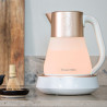Βραστήρας Russell Hobbs Calm 27450-70, 2400W, 1,7 l, 40-100°C, Αθόρυβο βράσιμο, Κουμπιά αφής, Ηχητικές ειδοποιήσεις, 6 εναλλασσόμενα χρώματα, Προστασία, χωρίς BPA και PFAS, Λευκό/χρυσό