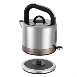 Russell Hobbs Distinctions Titanium Electric Kettle 26422-70, 2400W, 1.5 L, Rapid Boil, Washable Anti-Scale Filter, 360° Base, Safety Features, Stainless Steel/Titanium
