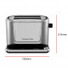 Russell Hobbs Attentiv 26210-56 Toaster, 1640W, 2-slice, 6 settings, Center-alignment, Touch controls, LED display, Memory function, High-lift, BPA- and PFAS-free, Stainless steel/black