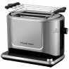 Russell Hobbs Attentiv 26210-56 Toaster, 1640W, 2-slice, 6 settings, Center-alignment, Touch controls, LED display, Memory function, High-lift, BPA- and PFAS-free, Stainless steel/black