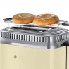 Russell Hobbs Retro Vintage Κρέμα Τοστιέρα 21682-56, 1300W, 2 φέτες, 6 επίπεδα, Κλίμακα ένδειξης ρετρό, Lift & Look, Γρήγορη φρυγανιά, Κρέμα/Inox