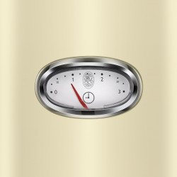 Prajitor de paine Russell Hobbs Retro Vintage Cream 21682-56, 1300W, 2 felii, 6 trepte, Indicator retro, Lift & Look, Quick Toast, Cream/Inox