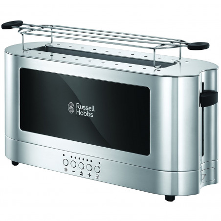 Prajitor de paine Russell Hobbs Elegance 23380-56, 1420W, 2 felii, 6 trepte, Lift & Look, Inox/Negru
