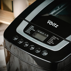 Oliver Voltz OV51446B Bread Maker with 2 Kneading Hooks, 800W, 12 Programs, LCD Display, Timer, Black