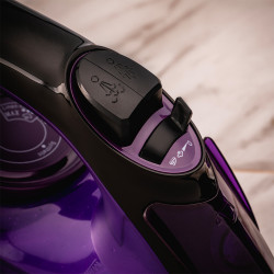 Σίδερο ατμού Oliver Voltz OV51050E, 2400W, 220 ml, Αυτοκαθαριζόμενο, Στεγνό σιδέρωμα, Μωβ / Μαύρο