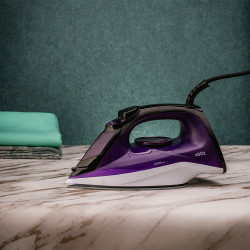 Σίδερο ατμού Oliver Voltz OV51050E, 2400W, 220 ml, Αυτοκαθαριζόμενο, Στεγνό σιδέρωμα, Μωβ / Μαύρο