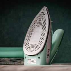 Oliver Voltz OV51050K Travel Iron, 1100W, 55 ml, Foldable, Overheat Protection, Turquoise/White