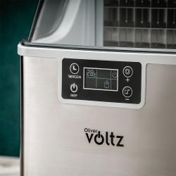 Παγομηχανή Oliver Voltz OV51447D, 170W, 22kg/24h, 3.2L, 24 τετραγωνικοί κύβοι ανά κύκλο λειτουργίας, Inox