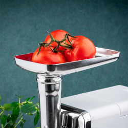 Oliver Voltz OV51991D Meat Grinder with Tomato Attachment, 2000W, Reverse Function, Accessories, White