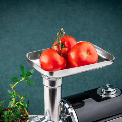 Oliver Voltz OV51991D Meat Grinder with Tomato Attachment, 2000W, Reverse Function, Accessories, White