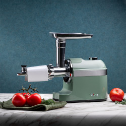 Masina de tocat carne cu atasament pentru rosii Oliver Voltz OV51991F, 600/1800W, Accesoriu pentru carnati, Verde