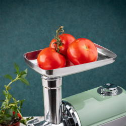 Masina de tocat carne cu atasament pentru rosii Oliver Voltz OV51991F, 600/1800W, Accesoriu pentru carnati, Verde