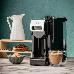 Espreso gép mliano kávézóhoz és kapszulákhoz 8in1 Oliver Voltz OV51171N8M, 1450W, 1 liter, 5 adapter, 19 bar, Cernen