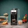 Espressor cafea macinata si capsule 8in1 Oliver Voltz OV51171N8M, 1450W, 1 L, 5 adaptoare, 19 bar, Negru/Argintiu