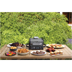 Електрическо барбекю Ninja OG701EU, 2400W, Woodfire, Сив