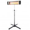 ELITE IRH-0432 Quartz Heater, 2500W, 20 m², Adjustable Base, Infrared, IP-34, Adjustable Thermostat, Black/Gray