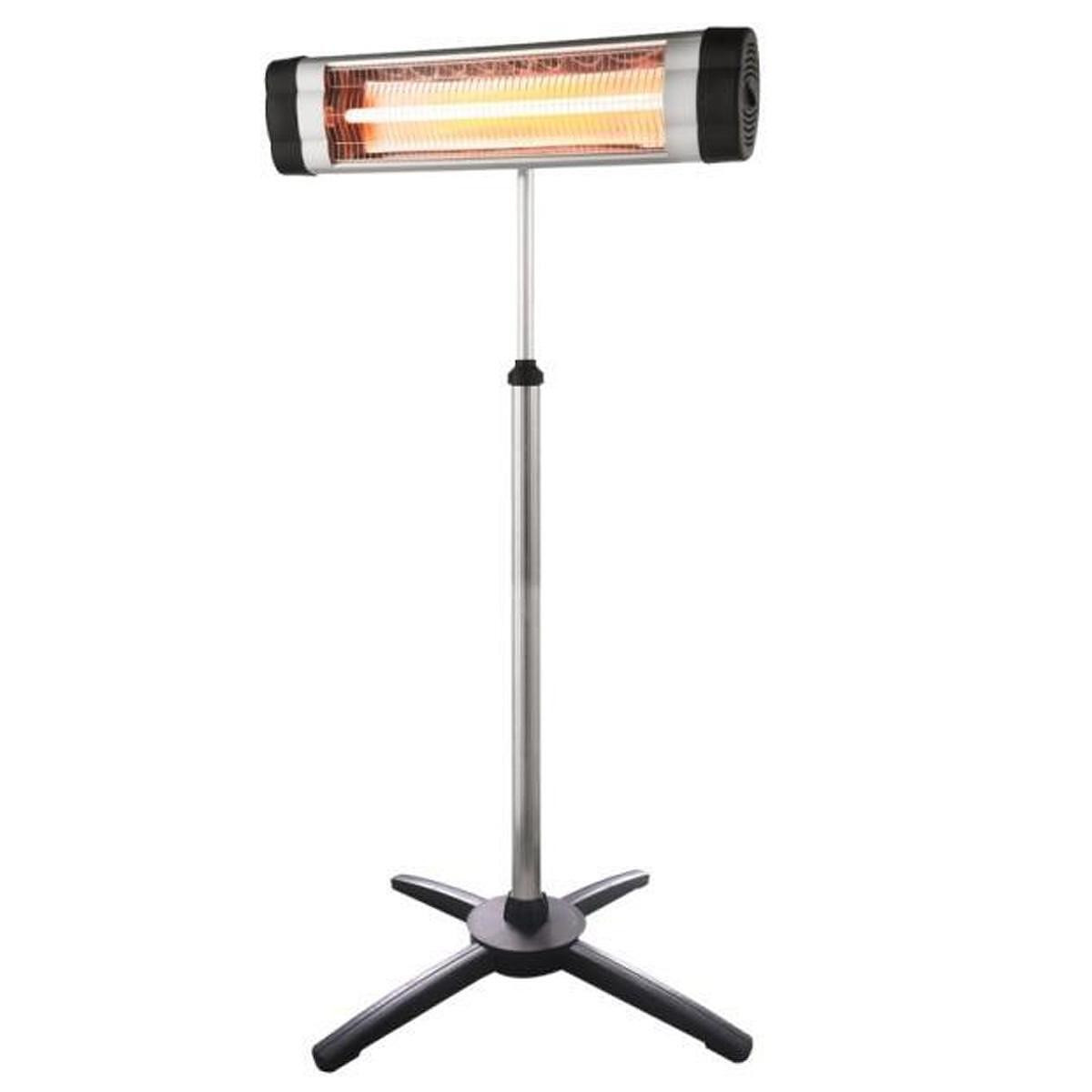 Кварцова печка ELITE IRH-0432, 2500W, 20 м2, Регулируема основа, Инфрачервен, IP-34, Регулируем термостат, Черен/сив