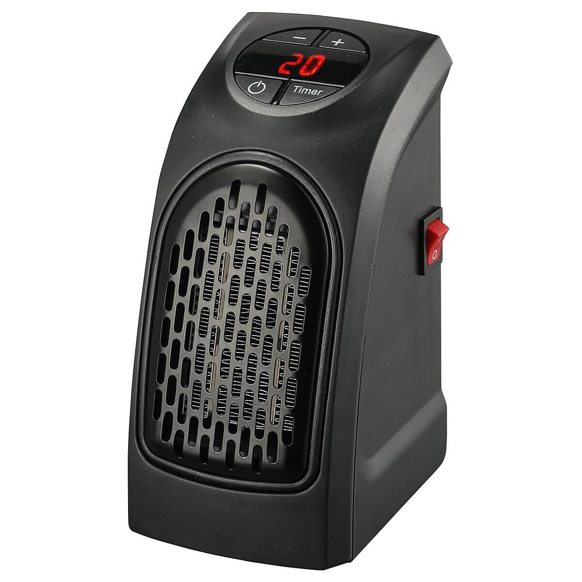 Вентилаторна печка ELITE EFH-0490, 400W, 8 м2, Саморегулиращ се керамичен елемент PTC, Вентилаторна функция, Таймер, LED, Черен