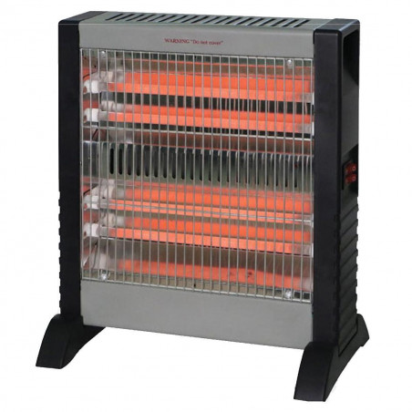 ELITE EQH-0485 Quartz Heater, 1200W, 15 m², 4 heating elements, Black/Gray