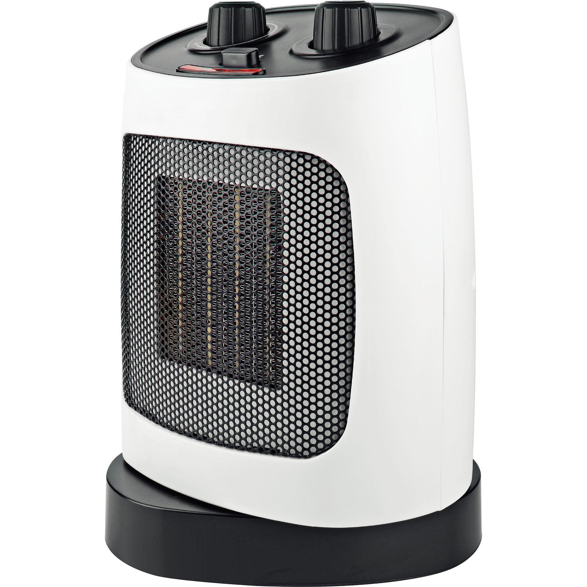 Керамична печка за отопление ELITE ECH-1374, 2000W, До 20 м2, 2 степени, Осцилация, Светлинен индикатор, Защита срещу преобръщане, Бял/черен