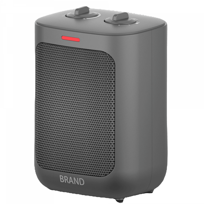 ELITE Fan Heater EFH-1387, 2000W, 25 m2, PTC, 3 στάδια, Ρυθμιζόμενος θερμοστάτης, Ασφάλεια ανατροπής, Γκρι