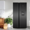 Muhler NF776SBSIE Refrigerator, 631 L, Energy Class E, No Frost, Built-in Water Dispenser, R600a, Gray