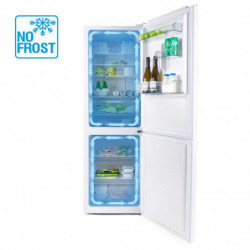 Muhler NFC185WE Refrigerator with Freezer, 323 L, Energy Class E, No Frost, Reversible Door, Display, R600a, White