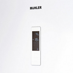 Muhler NFC185WE Refrigerator with Freezer, 323 L, Energy Class E, No Frost, Reversible Door, Display, R600a, White