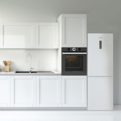 Muhler NFC185WE Refrigerator with Freezer, 323 L, Energy Class E, No Frost, Reversible Door, Display, R600a, White