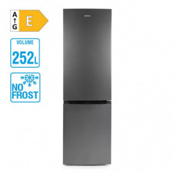 Muhler NFC180IE Refrigerator, 252 L, Energy Class E, No Frost, Reversible Door, R600a, Stainless Steel