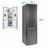 Muhler NFC180IE Refrigerator, 252 L, Energy Class E, No Frost, Reversible Door, R600a, Stainless Steel