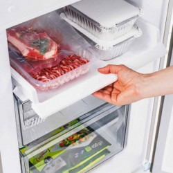 Muhler NFC180IE Refrigerator, 252 L, Energy Class E, No Frost, Reversible Door, R600a, Stainless Steel