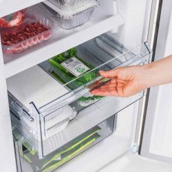 Muhler NFC180IE Refrigerator, 252 L, Energy Class E, No Frost, Reversible Door, R600a, Stainless Steel