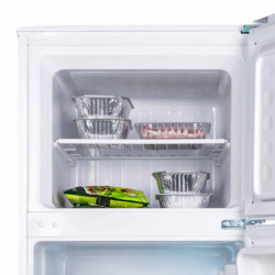 Muhler SUF166WE Refrigerator with Freezer, 248 L, Energy Class E, Reversible Doors, R600a, Stainless Steel