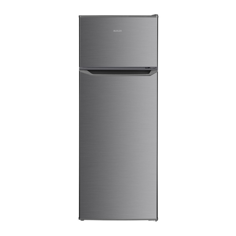 Muhler SUF144IE Refrigerator with Freezer, 206 L, Energy Class E, Reversible Door, R600a, Stainless Steel