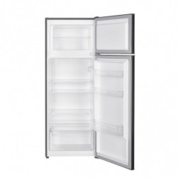 Muhler SUF144IE Refrigerator with Freezer, 206 L, Energy Class E, Reversible Door, R600a, Stainless Steel