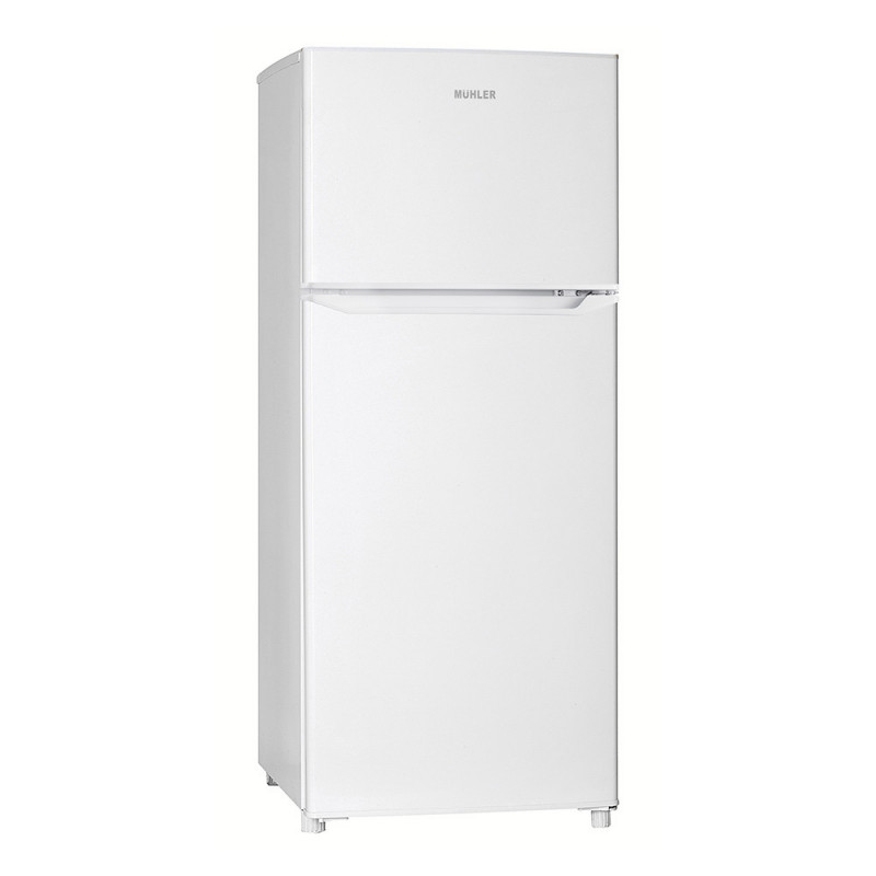 Muhler SUF123WE Refrigerator with Freezer, 151 L, Energy Class E, Reversible Doors, R600a, Stainless Steel