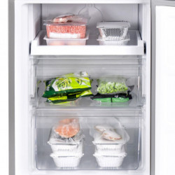 Muhler NFC1851NDIE Refrigerator with Freezer, 290 L, Energy Class E, No Frost, Reversible Door, Display, R600a, Dark Stainless Steel